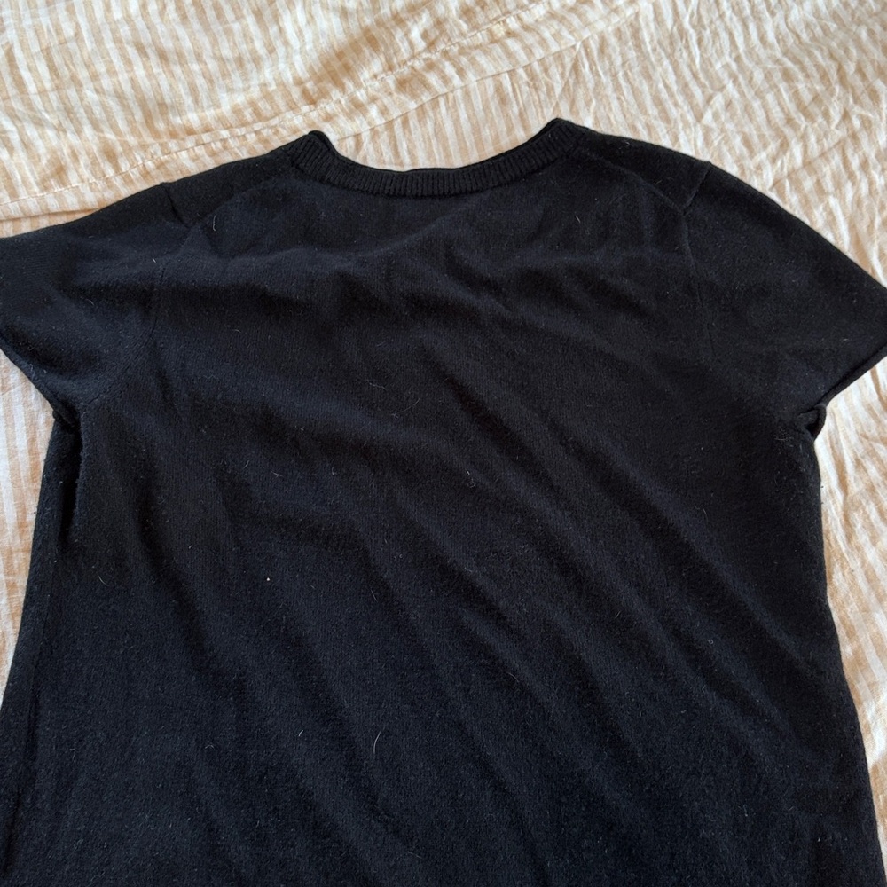 J. Crew Cashmere relaxed t shirt size L black - Picture 8 of 8